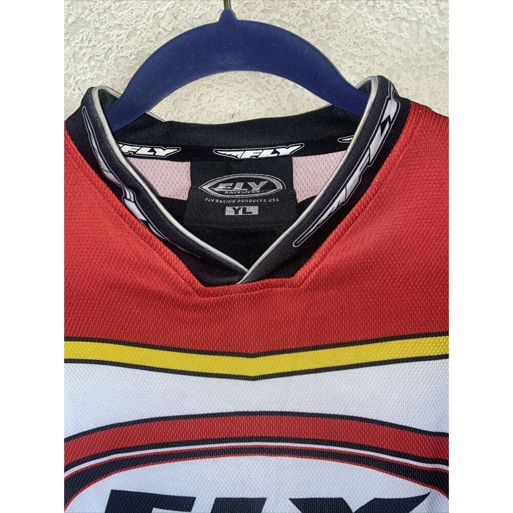 Fly Racing Motocross 805 Jersey Shirt Youth Large Boys Long Sleeve Red Dirtbike - Picture 4 of 11